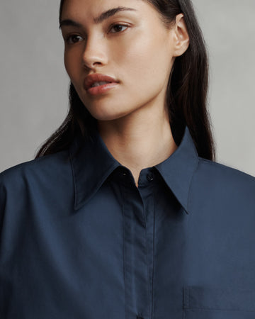 TWP Midnight Lunch At Loulou Dress in Cotton Shirting view 6