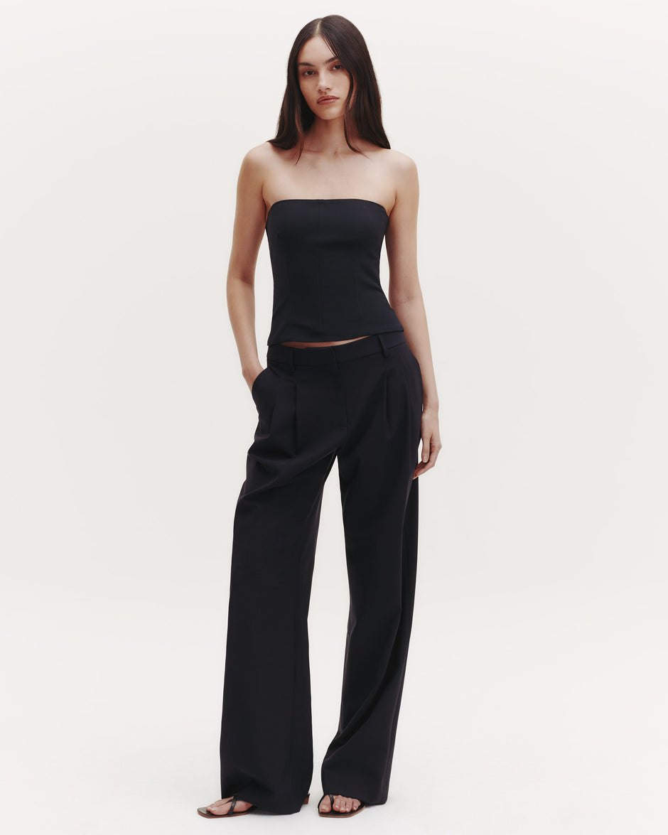 TWP Midnight Sulli Pant in Ultrafine Stretch Suiting view 1