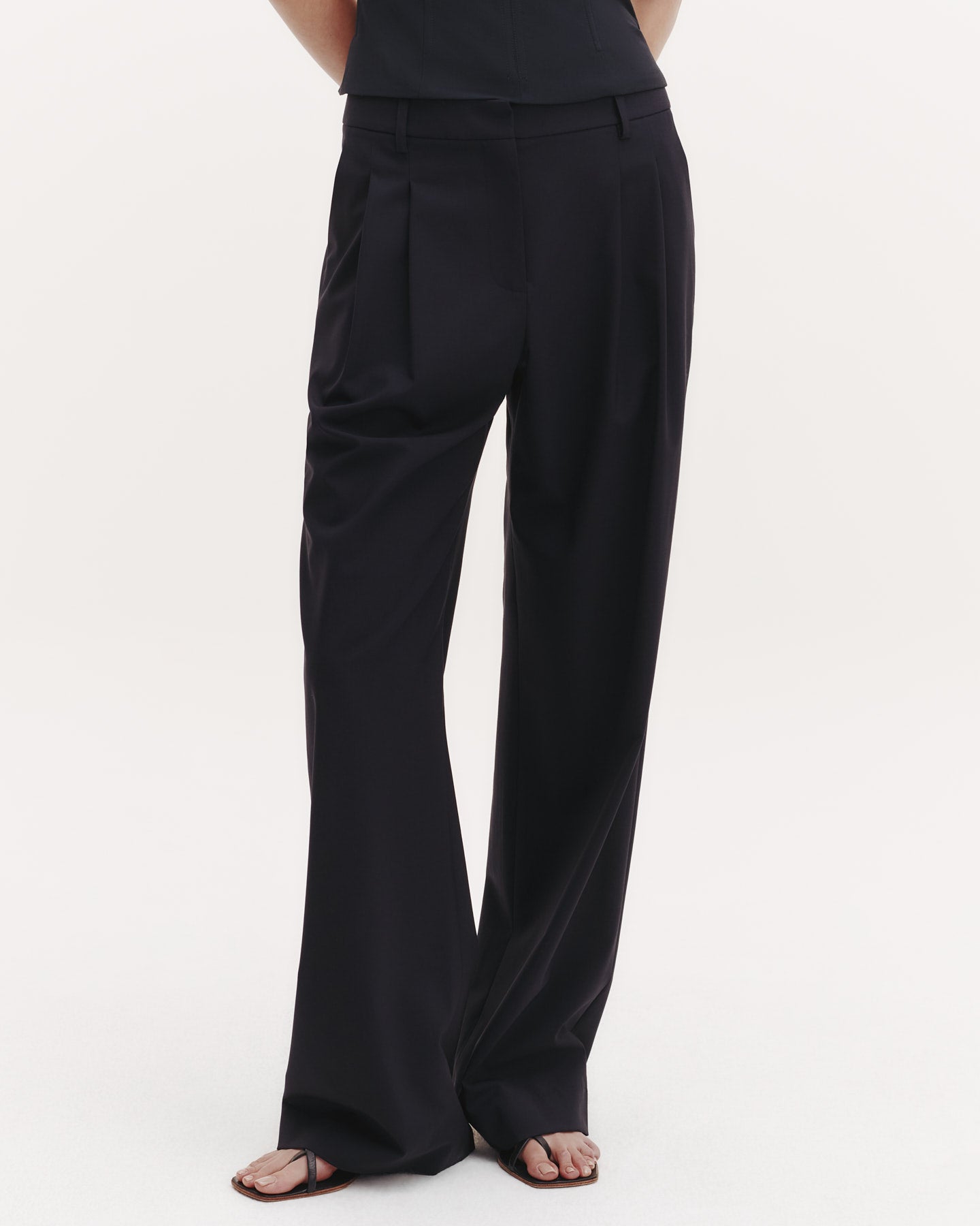 TWP Midnight Sulli Pant in Ultrafine Stretch Suiting view 1