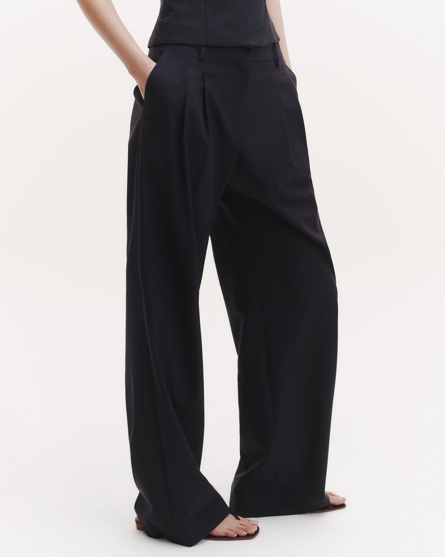 TWP Midnight Sulli Pant in Ultrafine Stretch Suiting view 2