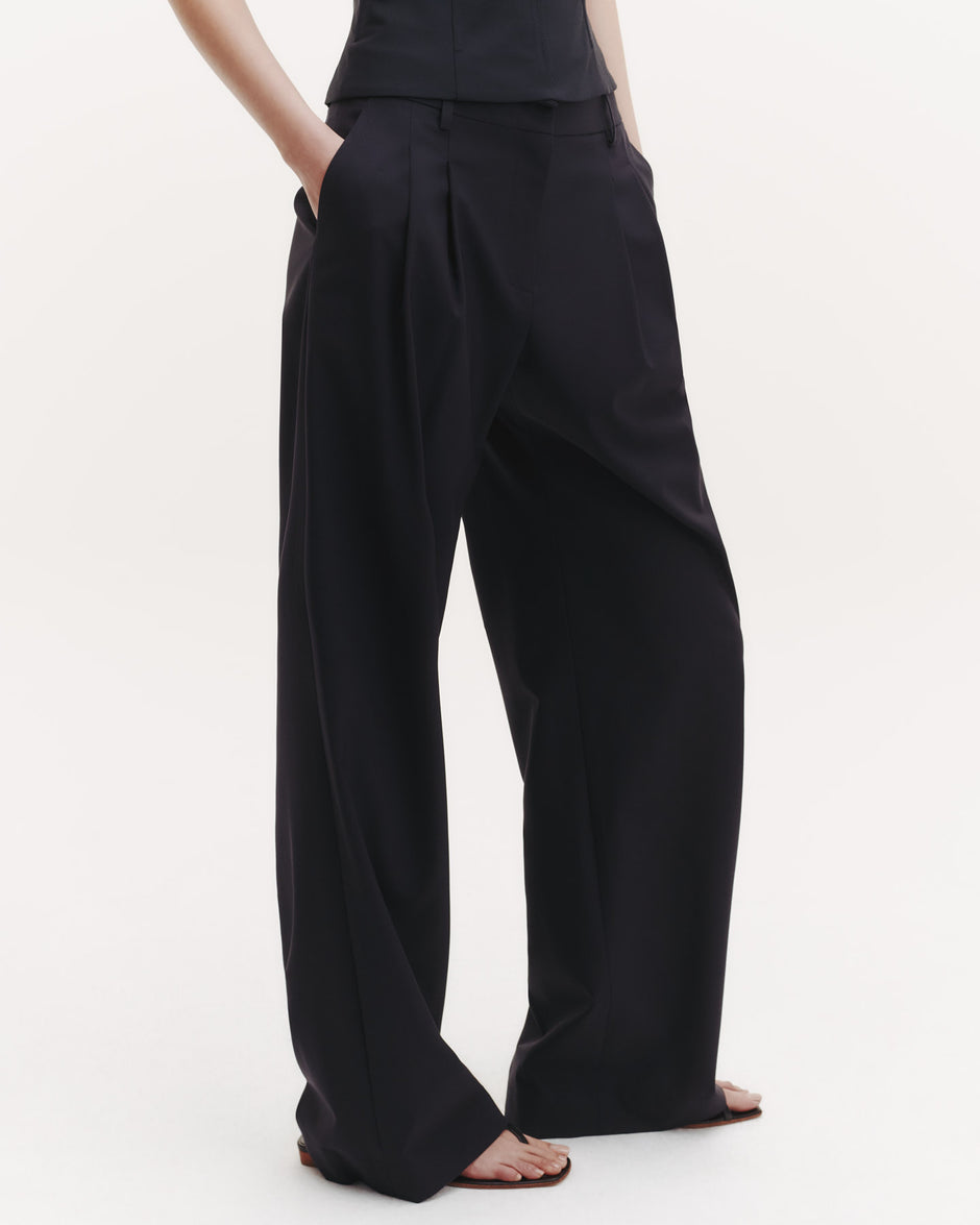 TWP Midnight Sulli Pant in Ultrafine Stretch Suiting view 4