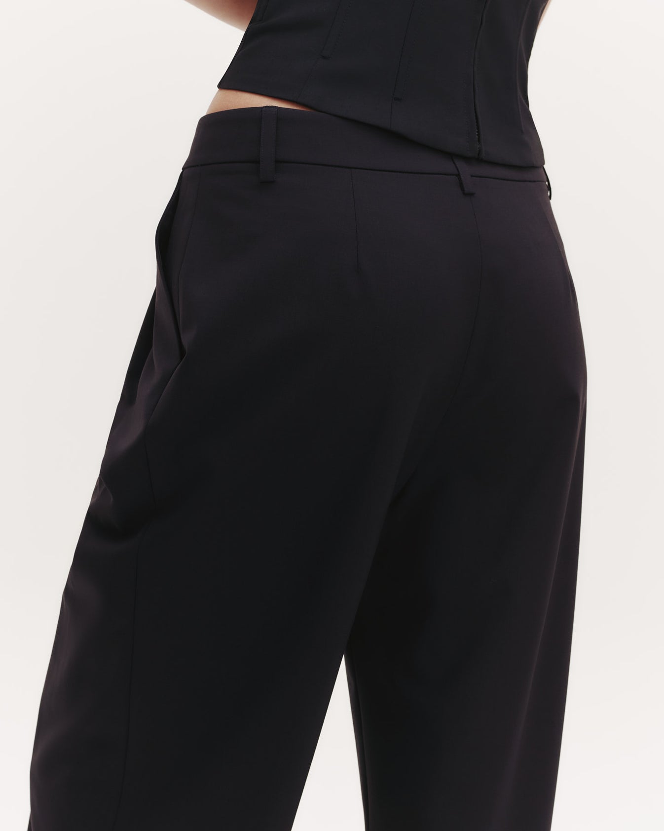 TWP Midnight Sulli Pant in Ultrafine Stretch Suiting view 4