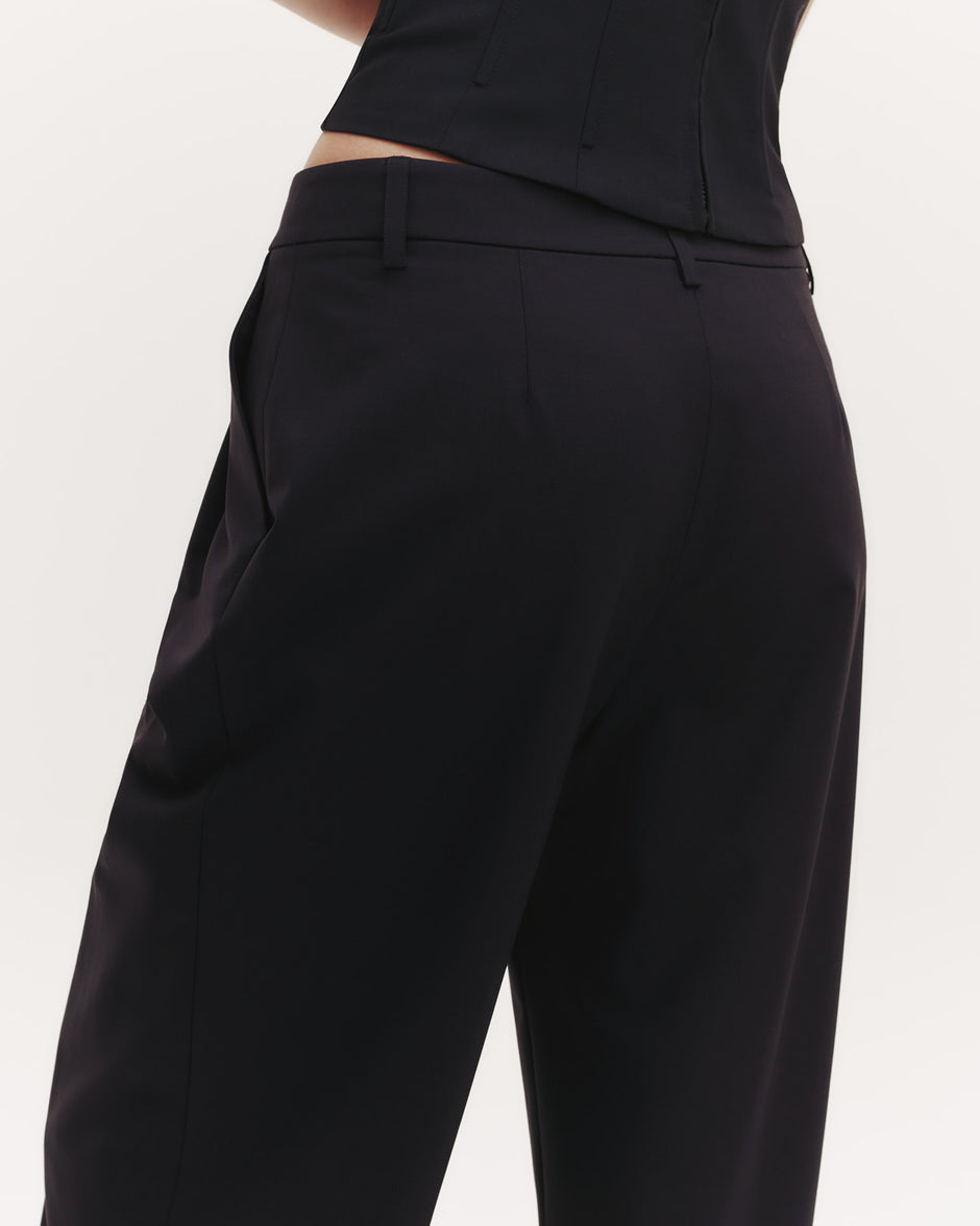 TWP Midnight Sulli Pant in Ultrafine Stretch Suiting view 6