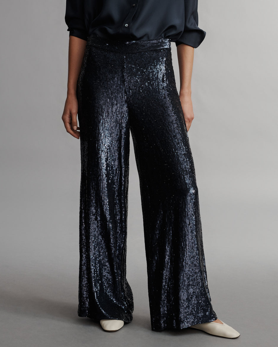 TWP Midnight Adieu Pant in Sequins view 5