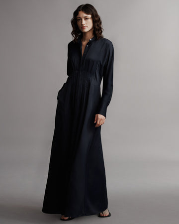 TWP Midnight Main Street After Midnight Dress in Coated Viscose Linen view 2