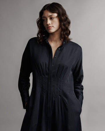 TWP Midnight Main Street After Midnight Dress in Coated Viscose Linen view 8