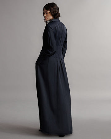 TWP Midnight Main Street After Midnight Dress in Coated Viscose Linen view 5