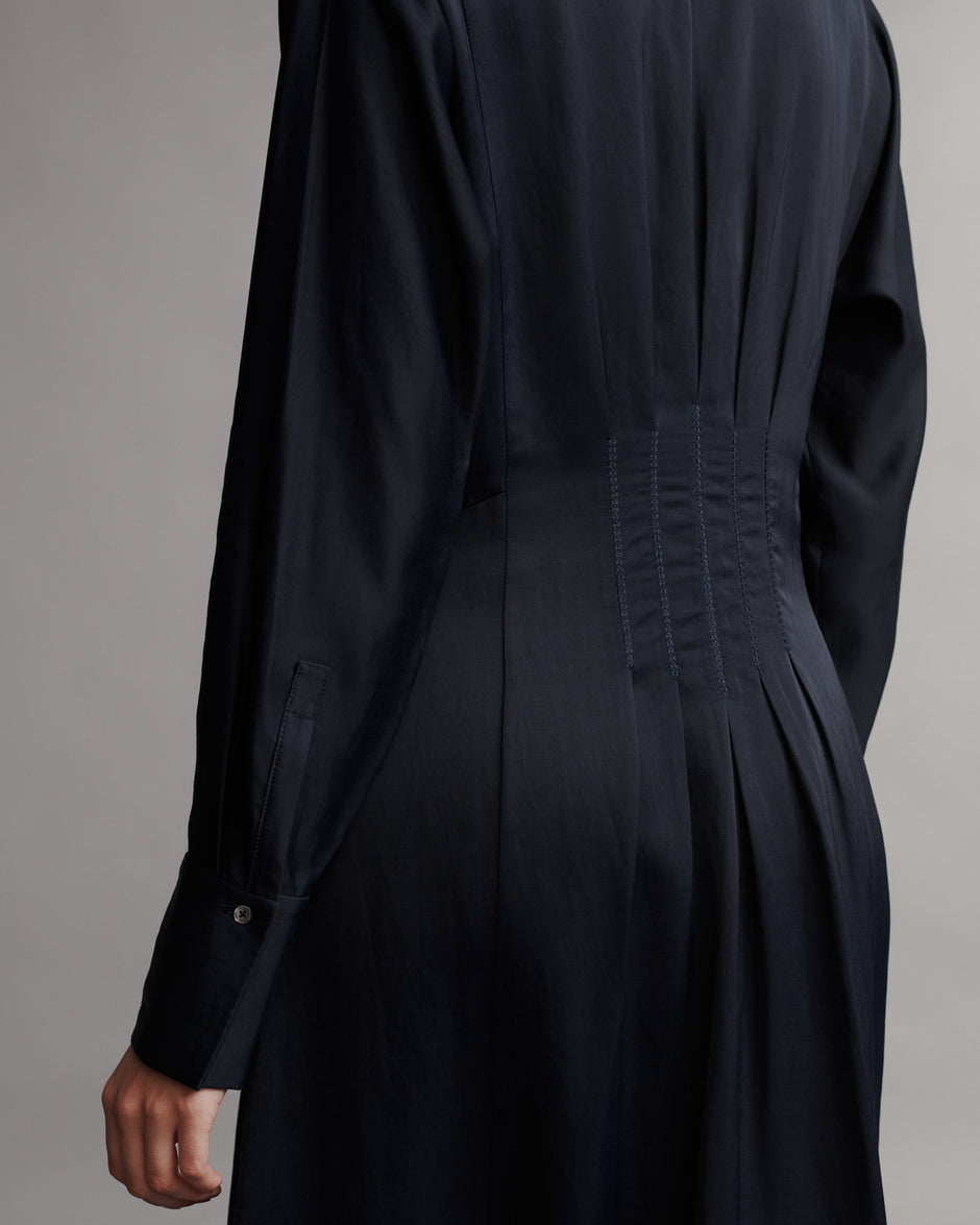 TWP Midnight Main Street After Midnight Dress in Coated Viscose Linen view 11