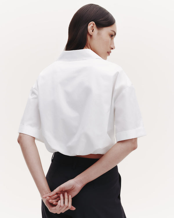 TWP White She Comes and Goes Again Top in Cotton Shirting view 5