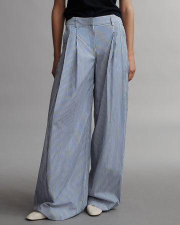 TWP White / indigo Didi Pant in Awning Lady Stripe view 2