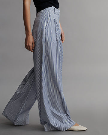 TWP White / indigo Didi Pant in Awning Lady Stripe view 4