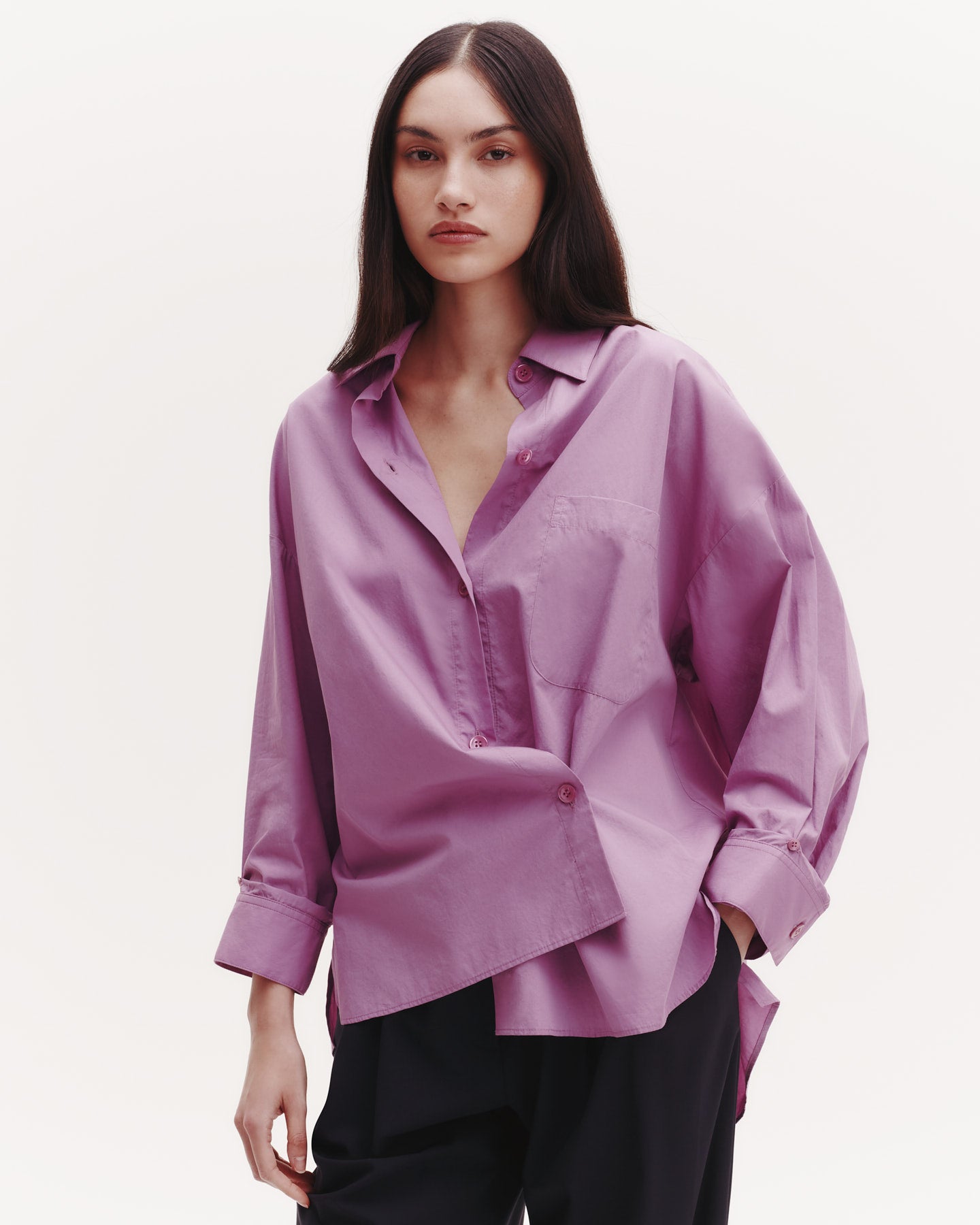 TWP Lilac Earl Shirt in Superfine Cotton view 1