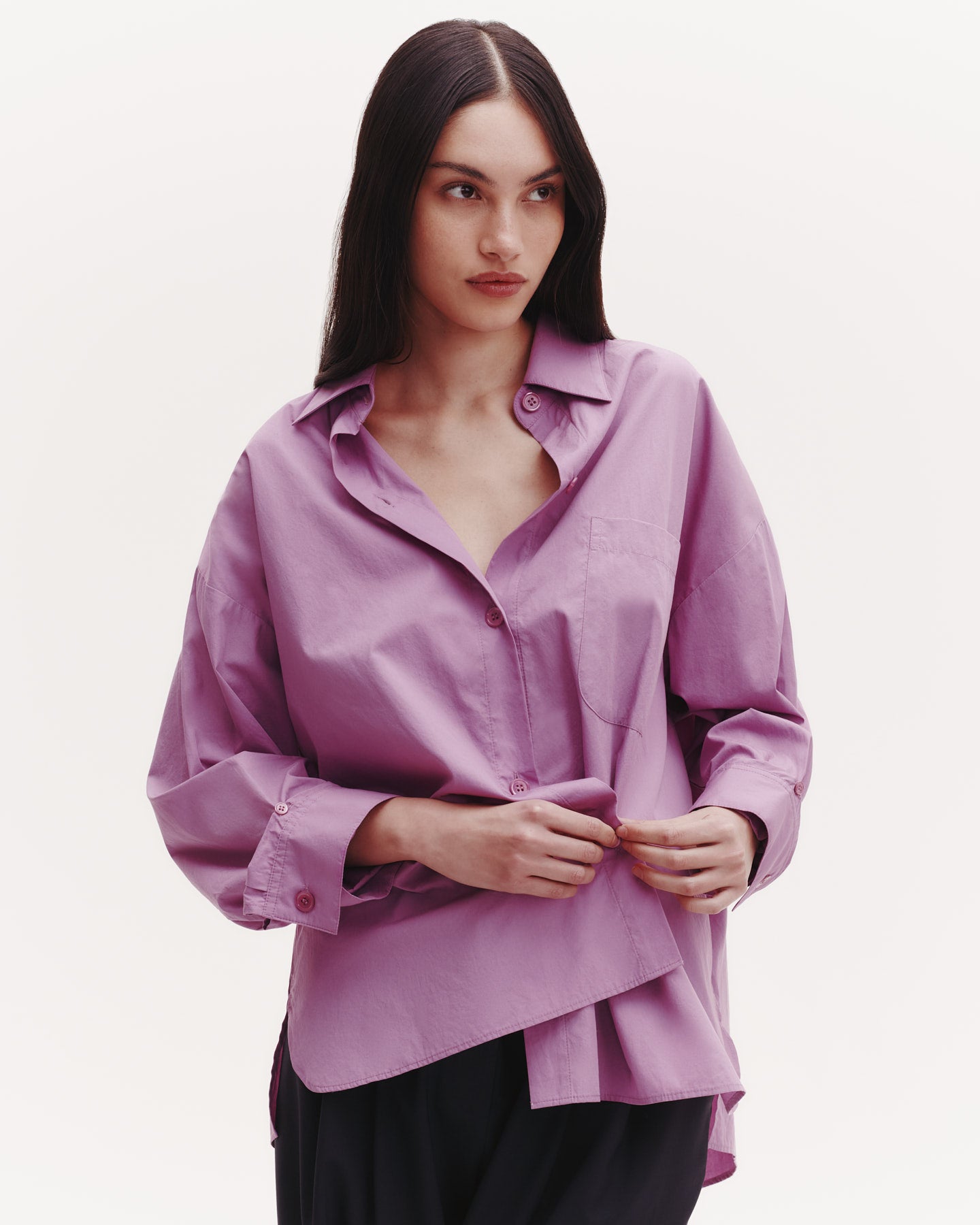 TWP Lilac Earl Shirt in Superfine Cotton view 2