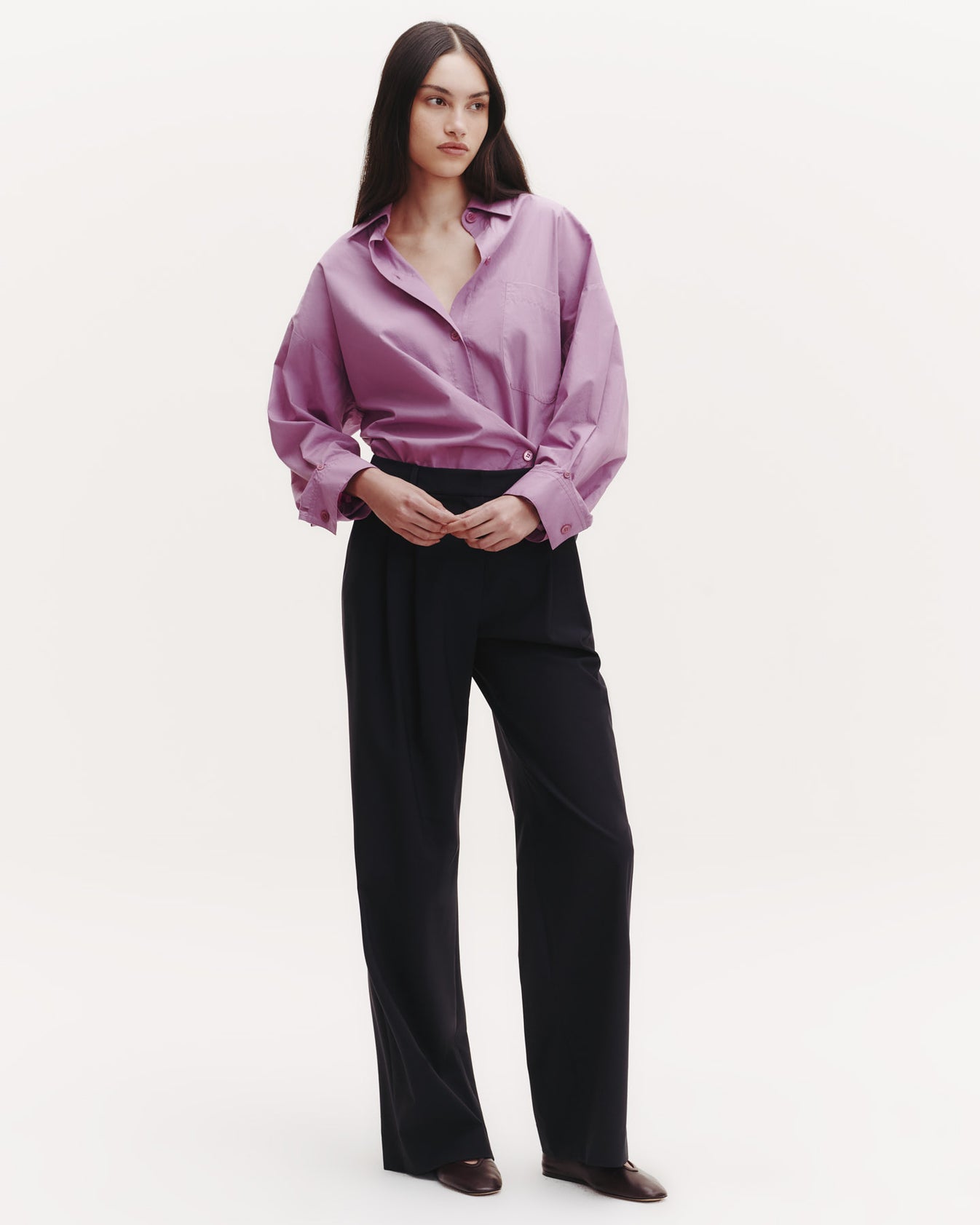 TWP Lilac Earl Shirt in Superfine Cotton view 6