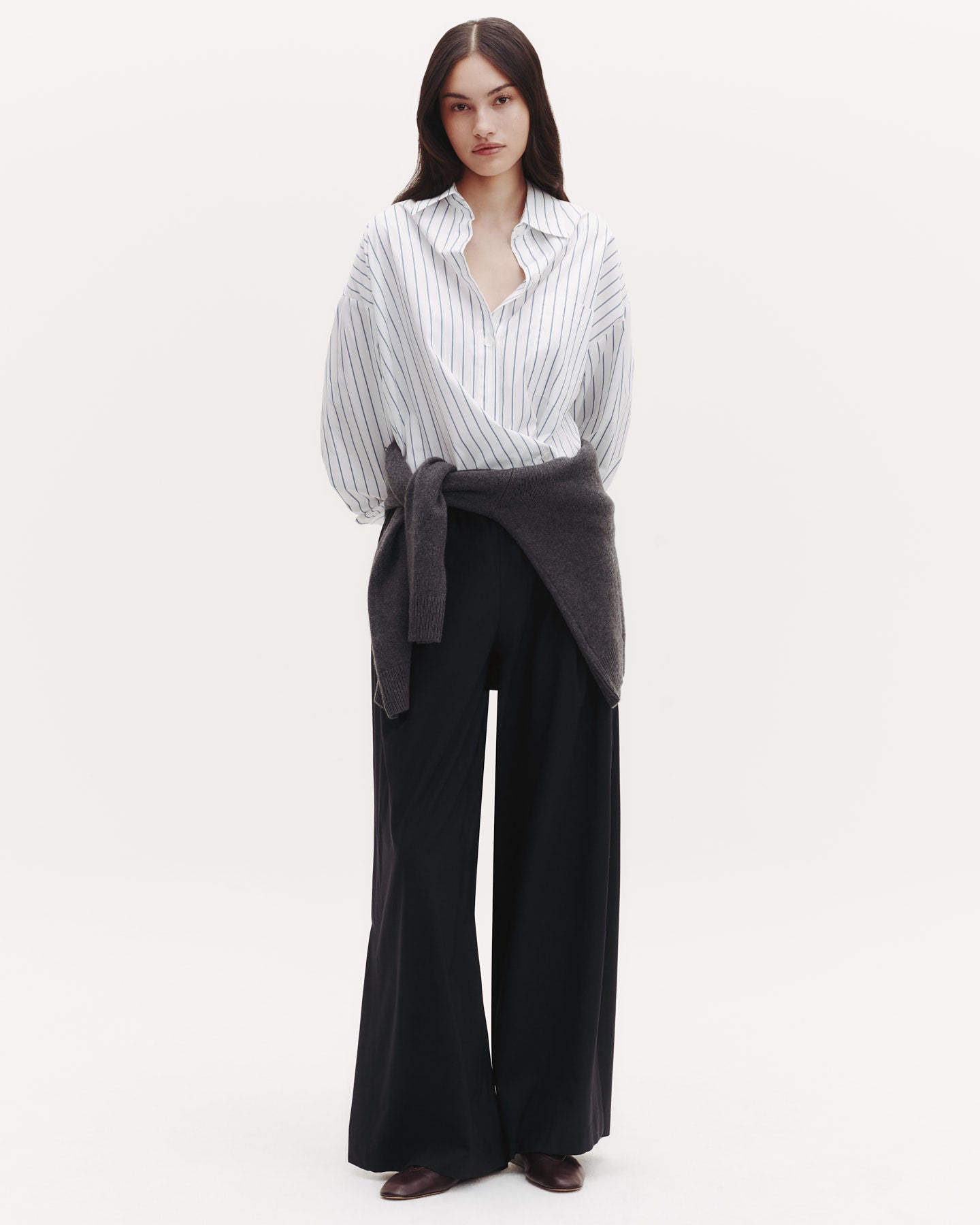 TWP Midnight Eva Pant with Tux Pleat in Ultrafine Stretch Suiting view 2