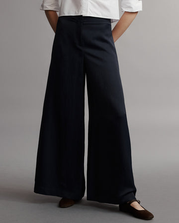 TWP Midnight Stevie Pant in Coated Viscose Linen view 3