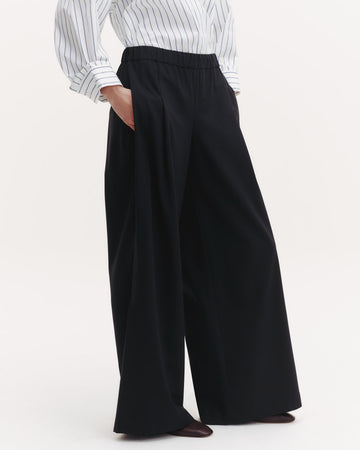 TWP Midnight Eva Pant with Tux Pleat in Ultrafine Stretch Suiting view 4