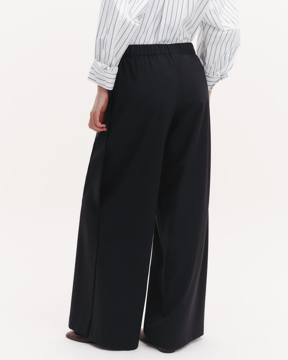 TWP Midnight Eva Pant with Tux Pleat in Ultrafine Stretch Suiting view 6