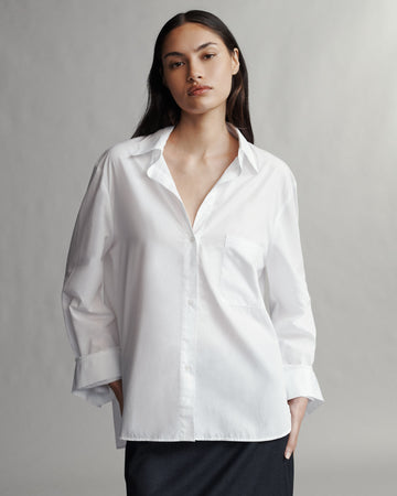 TWP White New Morning After Shirt in Superfine Cotton view 2