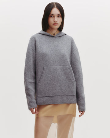 TWP Medium heather grey Hoodie in Cashmere view 4