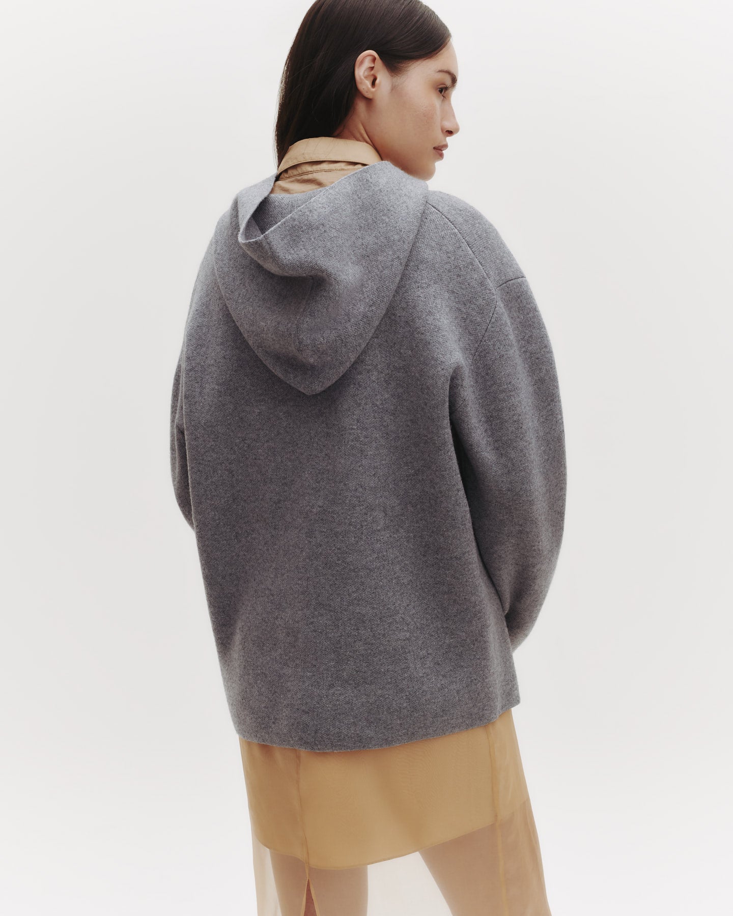 TWP Medium heather grey Hoodie in Cashmere view 1