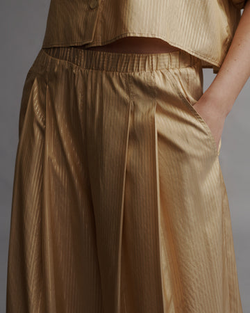 Sag Harbor Pant in Silk Metallic Stripe