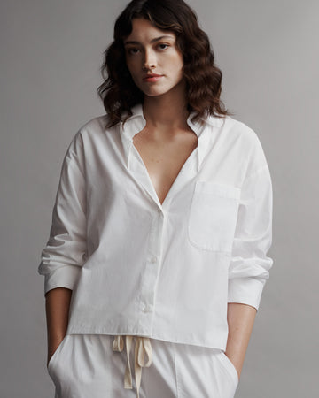 TWP White The Day After Shirt in Vintage Washed Cotton Poplin view 3