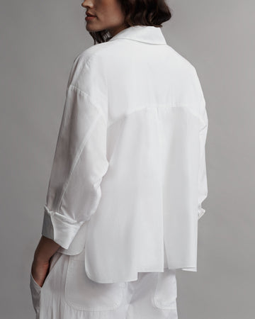 TWP White The Day After Shirt in Vintage Washed Cotton Poplin view 5