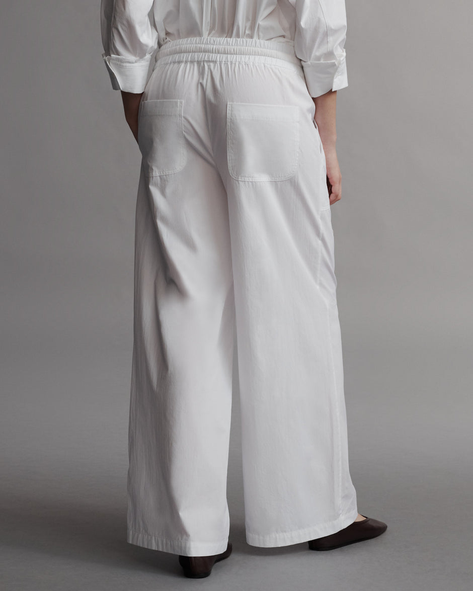 TWP White Main Street Pant in Vintage Washed Cotton Poplin view 11