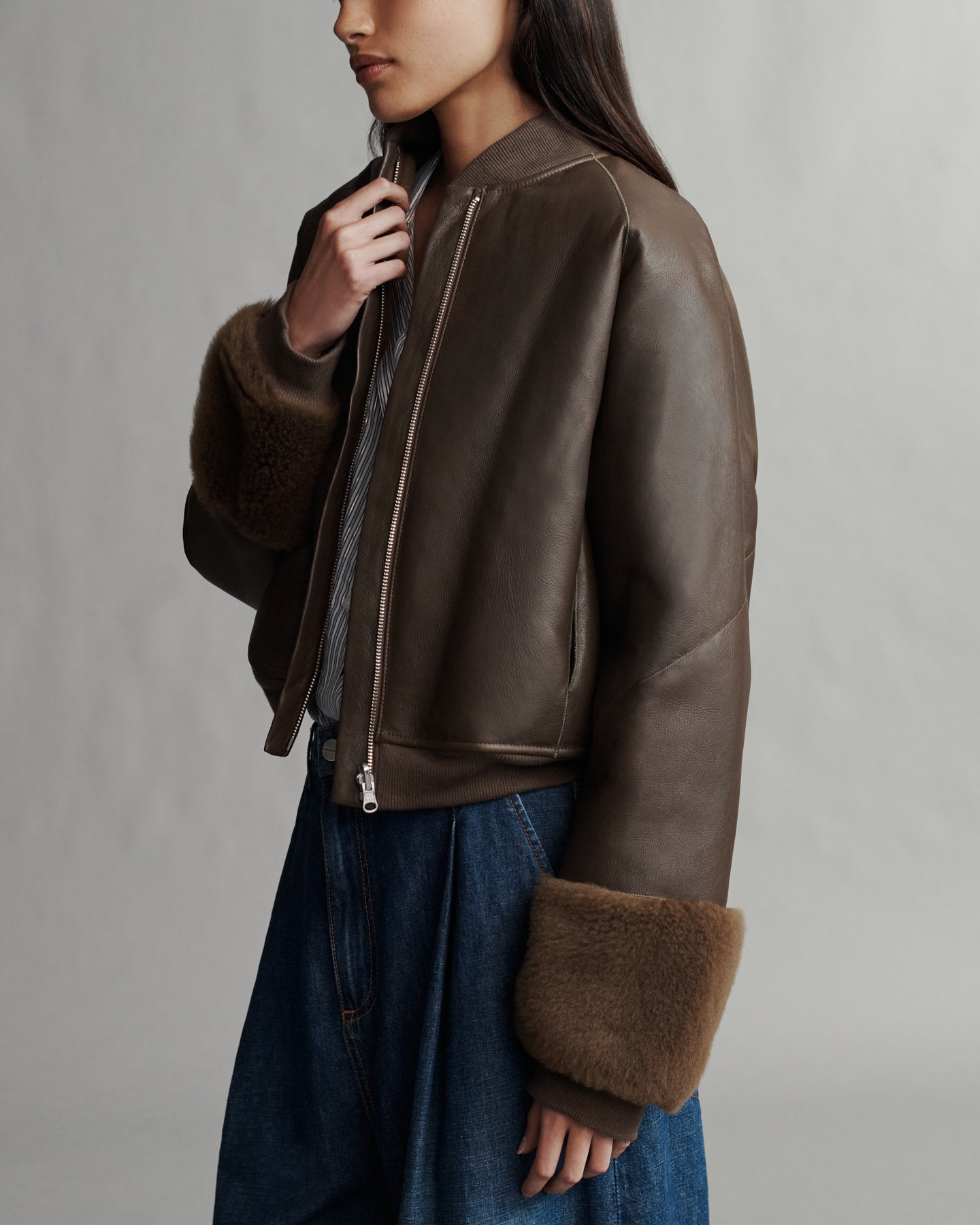 TWP Fudge Nathalie Jacket in Shearling view 4