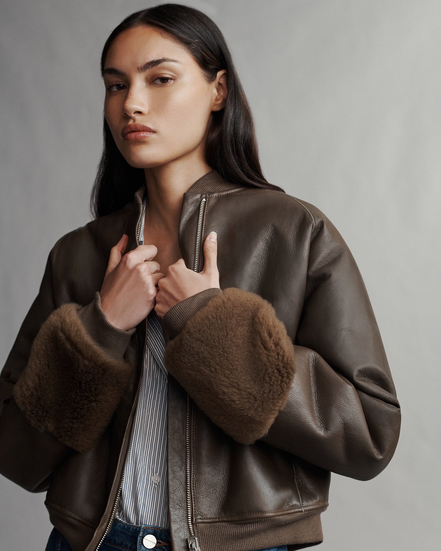 TWP Fudge Nathalie Jacket in Shearling view 1