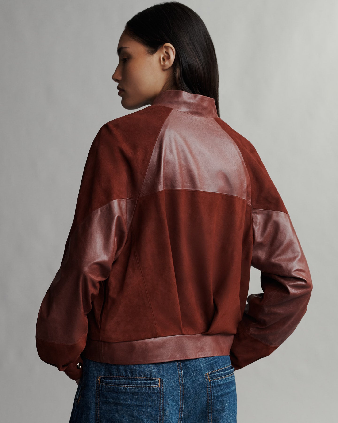 TWP Warm brick Elliot Jacket in Paper Leather view 2