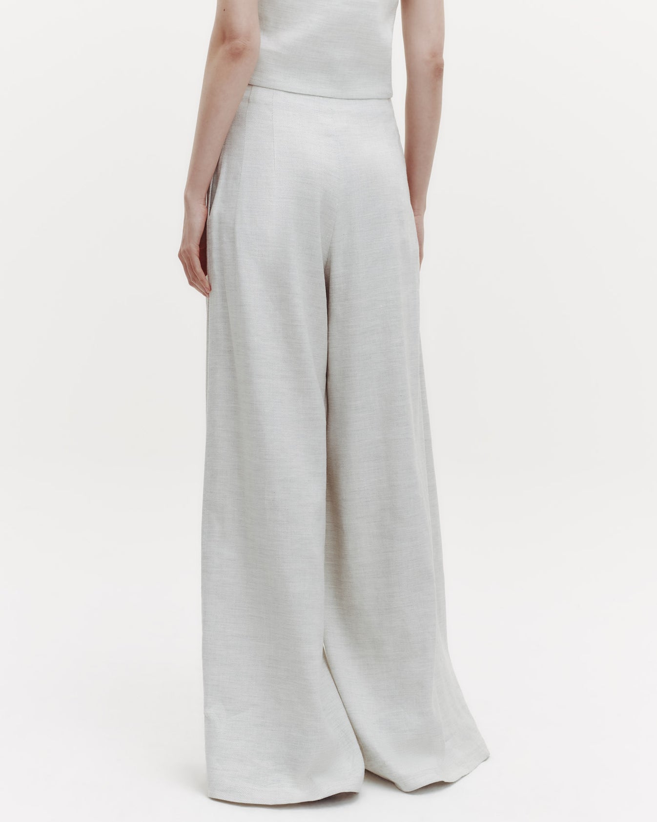 TWP Grey/ivory Drew Pant in Linen Viscose view 4