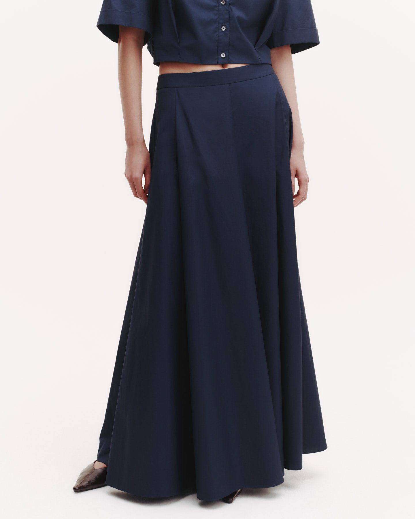 TWP Midnight Cecelia's Skirt in Cotton Poplin view 1