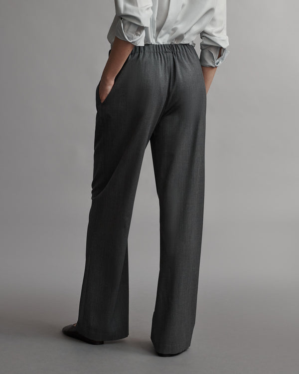 TWP Medium heather grey Jillian Sweatpant in Italian Wool Twill view 5