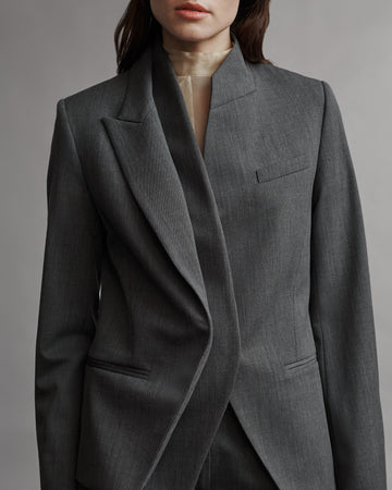 TWP Medium heather grey Mick&#39;s Wife Jacket in Italian Wool Twill view 4