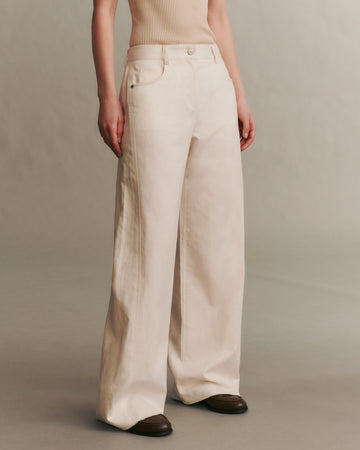 TWP Bone Puddle TWP Pant in Cotton Linen view 3