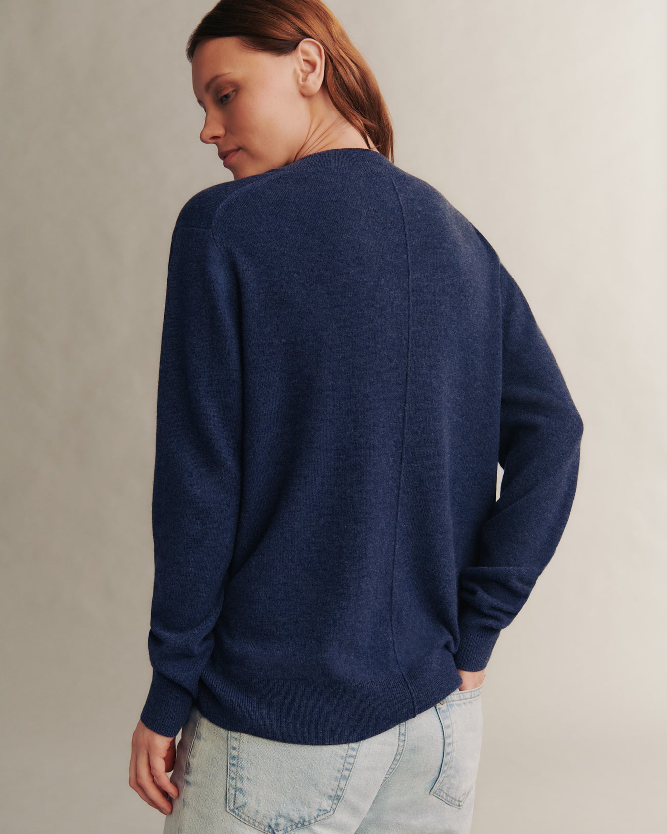 TWP Indigo Deep V Sweater in Cashmere view 5