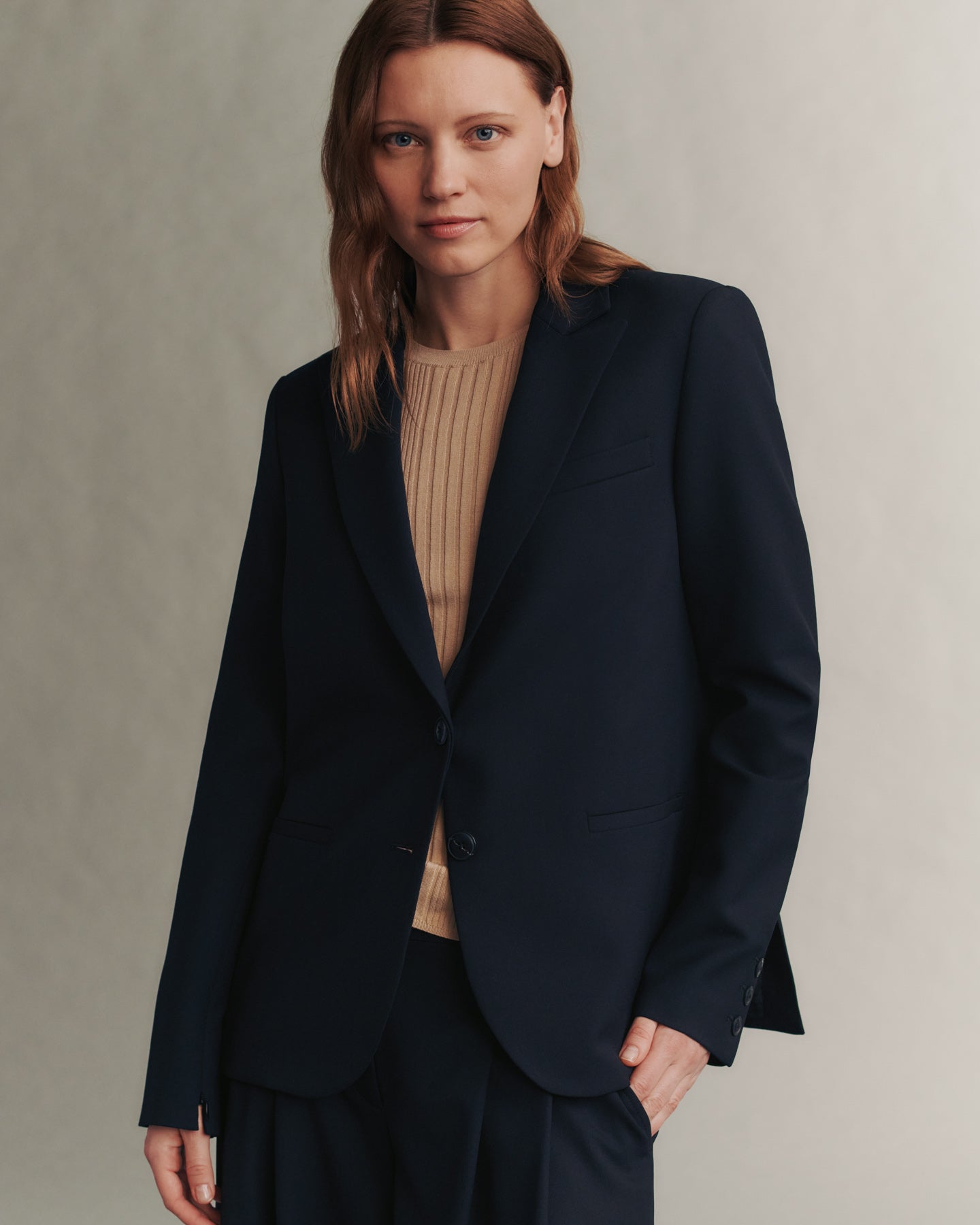 TWP Black Boyfriend Blazer in Wool Twill view 1