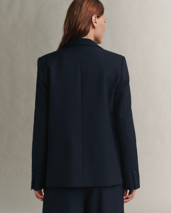 TWP Black Boyfriend Blazer in Wool Twill view 5