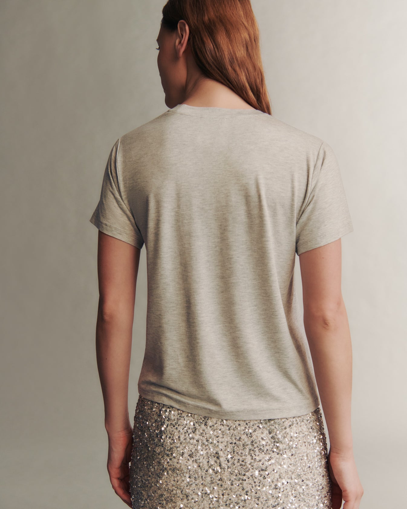TWP Light heather grey His Tee in Jersey view 3