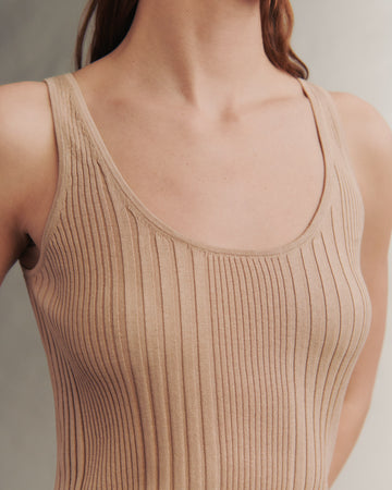 TWP Tan Second Base Top in Silk &amp; Cotton view 3