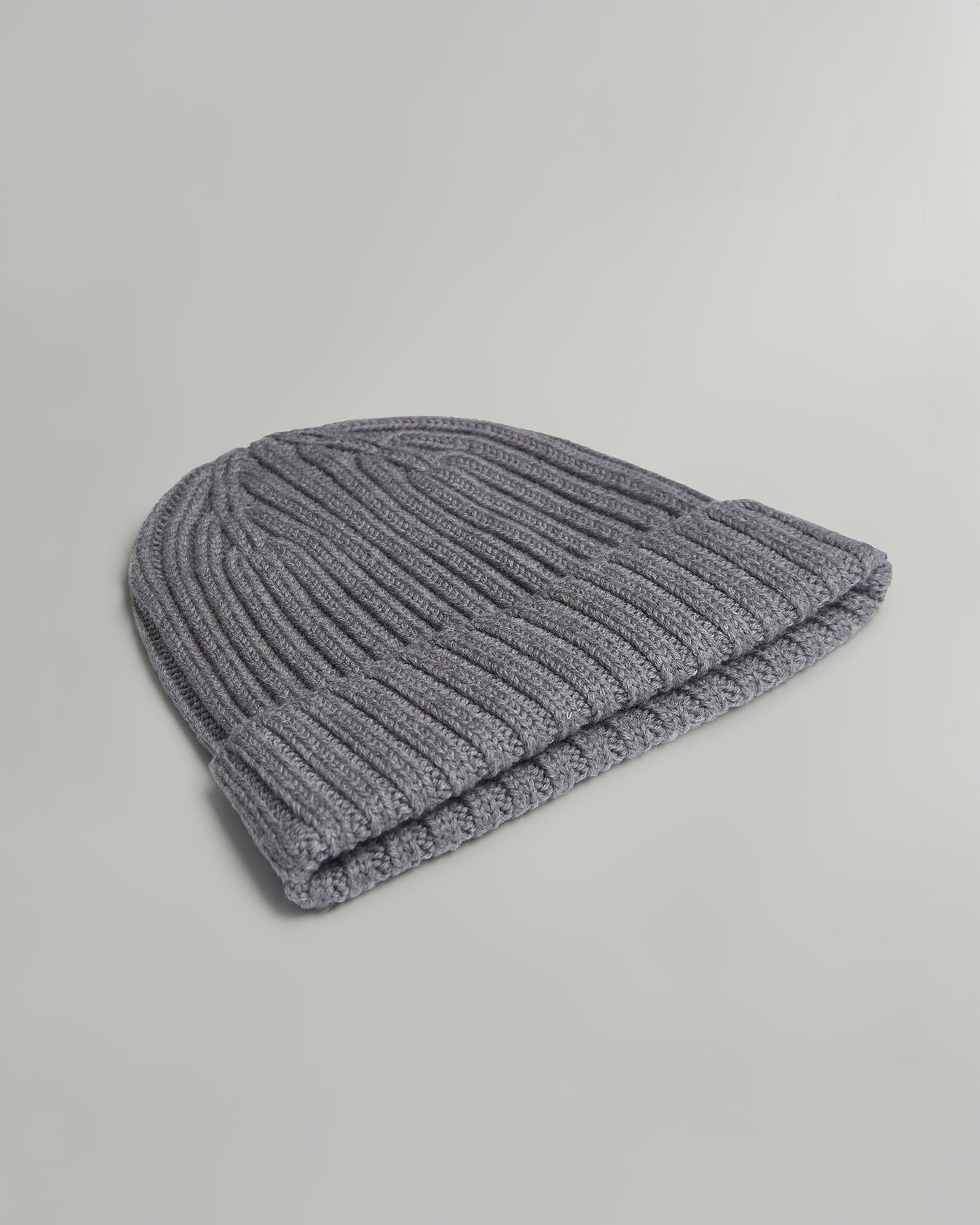 TWP Heather grey Merino Wool Beanie view 2