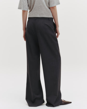 TWP Dark charcoal Sulli Pant in Ultrafine Stretch Suiting view 16