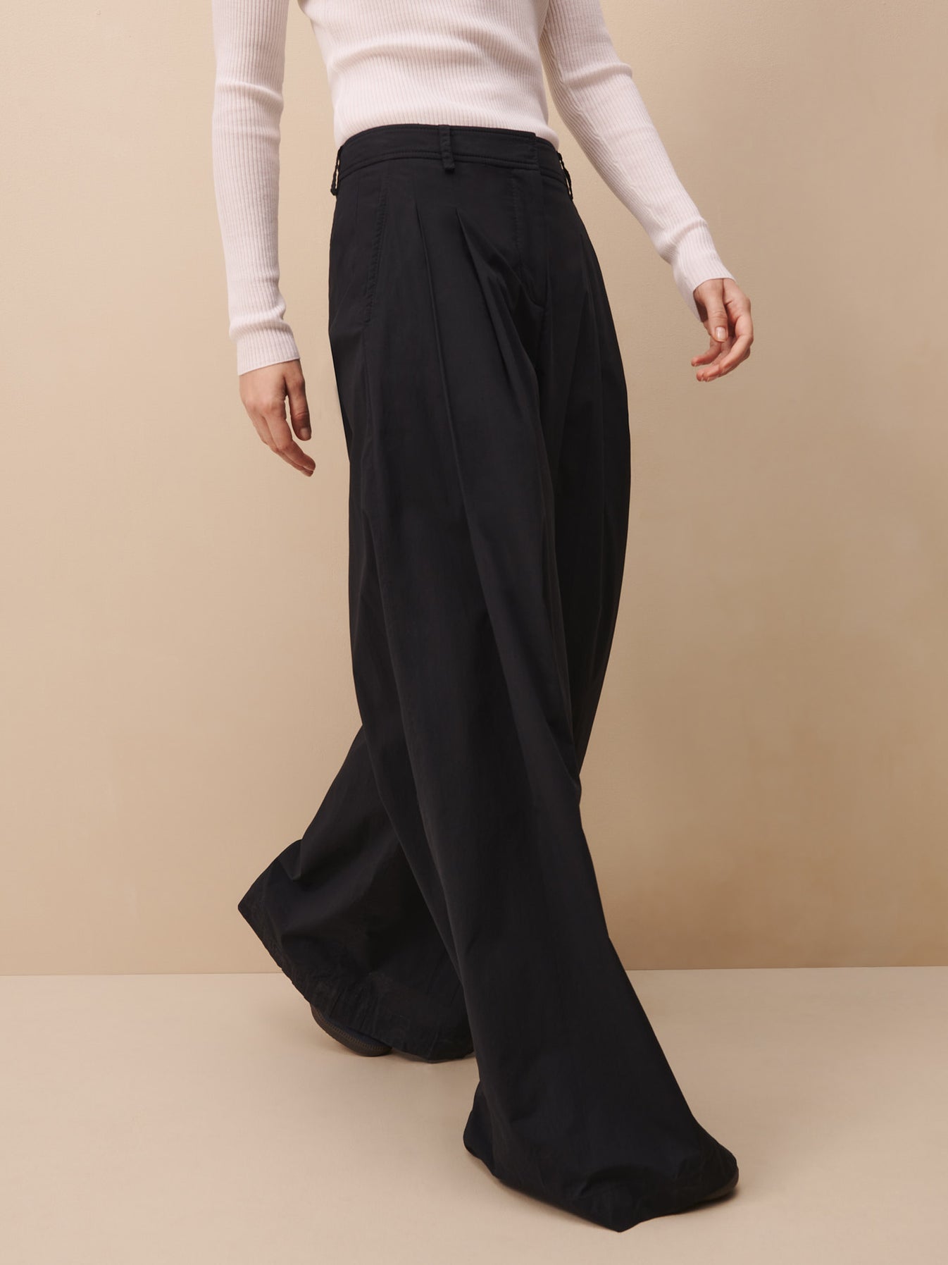 TWP Midnight Didi Pant in cotton poplin view 1