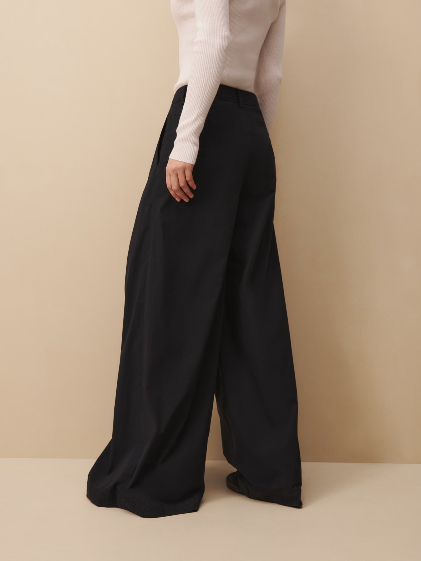 TWP Midnight Didi Pant in cotton poplin view 2