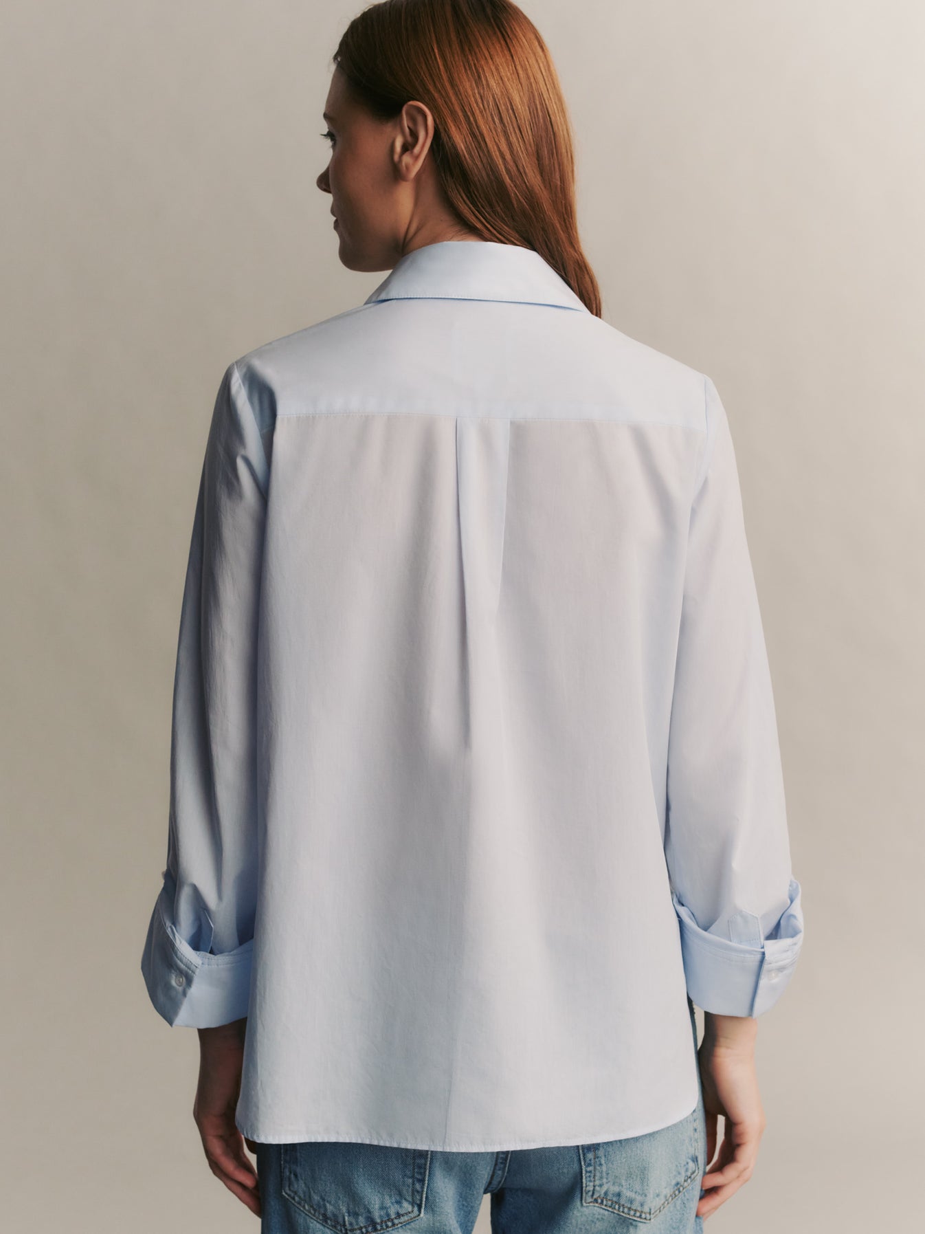 TWP Baby blue Boyfriend Shirt in Superfine Cotton view 4