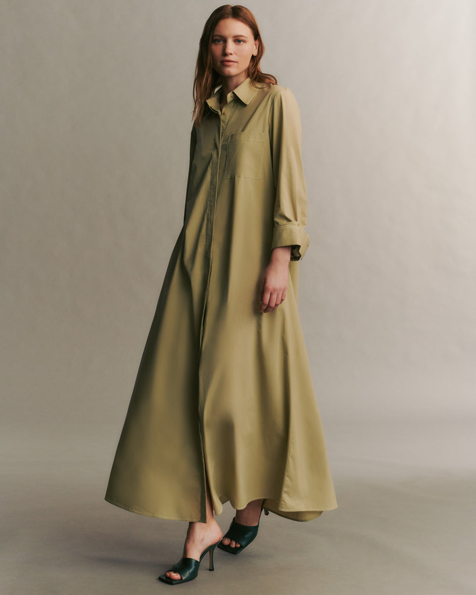 TWP Sage Jenny&#39;s Gown in Stretch Cotton Poplin view 3