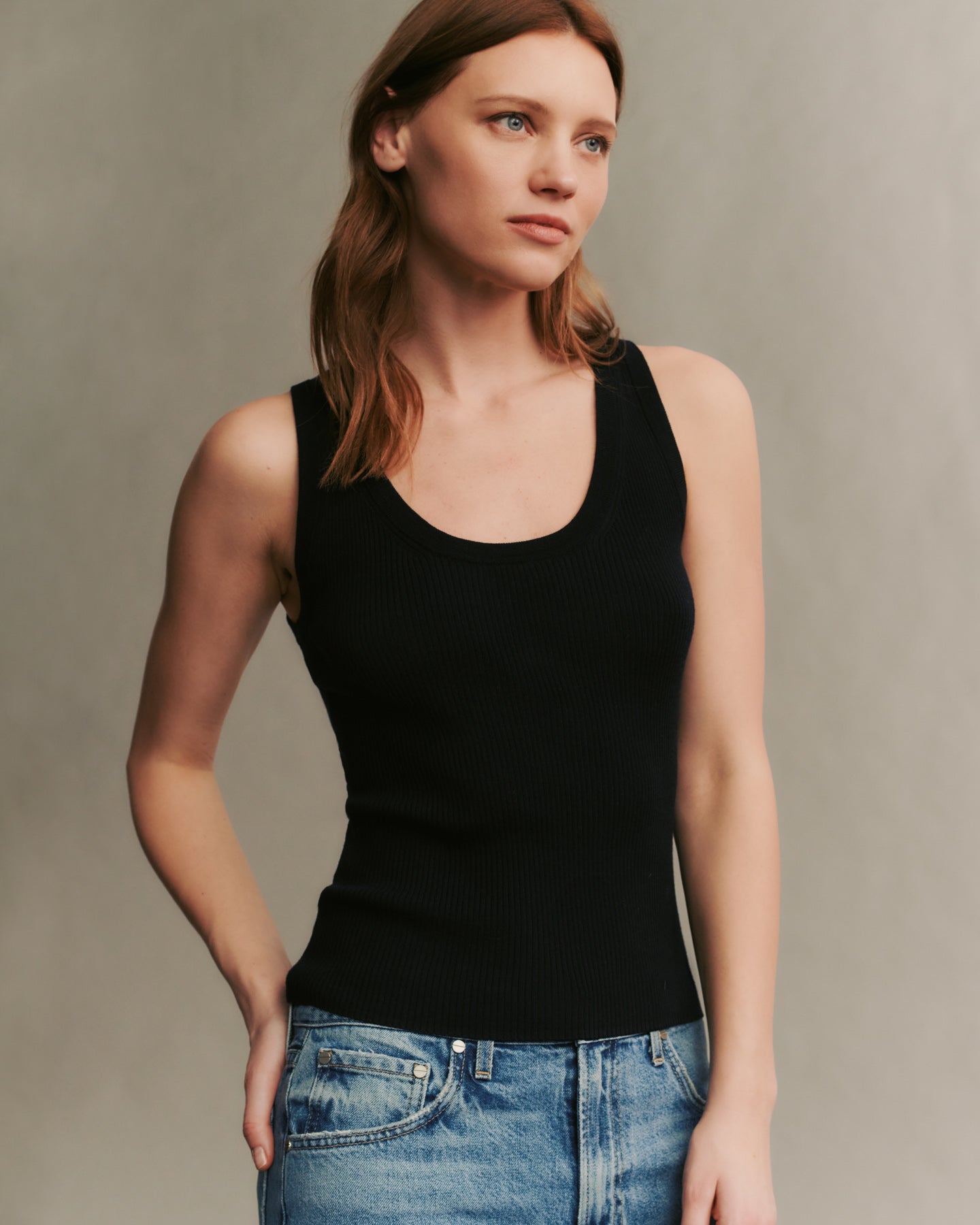 TWP Midnight Knit Tank in Merino Wool view 1