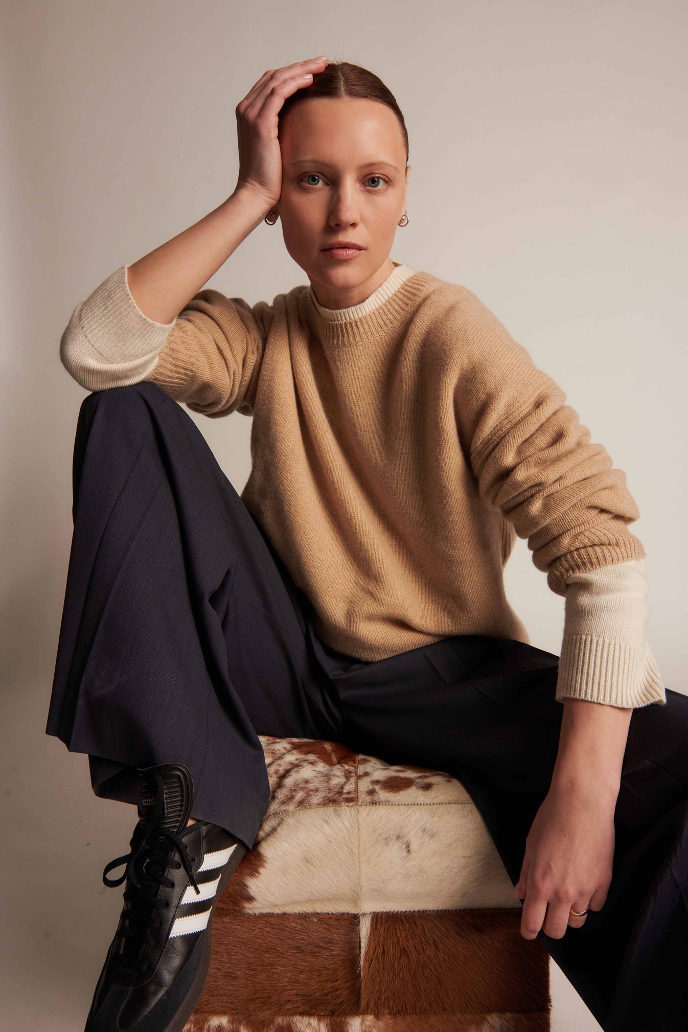 TWP Camel Girl Crewneck in Cashmere view 1